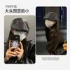 Gorra Adelante con Circunferencia de Cabeza Grande 2025 Nuevo Boina de Cuero PU Estampado de Leopardo Otoño Invierno Gorra de Periodista de Pintor Talla Grande