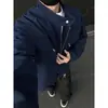Chaqueta de patchwork de cuello alto de moda, holgada y extragrande para hombre, versátil prenda exterior casual de alta calle