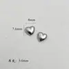 Superficie Lisa Pequeño Corazón de Melocotón Suministros de Fábrica Nuevo Corazón de Melocotón con Forma de Corazón DIY Material de Acero Inoxidable Accesorios Colgantes Pendientes Collares