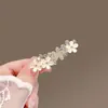Exquisitos Accesorios para el Cabello Estilo Ojo de Gato Flor de Metal Pasador de Pelo para Mujer Verano Simple Flequillo de Una Línea Pinza Lateral Tocado Pasador para Recogido Parcial