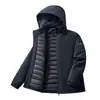 Nueva chaqueta de invierno para hombre con capucha desmontable, abrigo deportivo casual de algodón elástico de nailon-spandex, ropa de alta calidad para hombre de talla grande