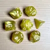 Juego de Dados Poliedros D&D con Patrón de Mármol, Color Mixto Transparente D4D6D8D10D12D20 Caras, Coc, Juego de Mesa, Juego de Siete Piezas