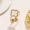 Nuevo collar de cuatro hojas de doble cara de 13 MM más vendido transfronterizo para mujer, diseño de lujo ligero, joyería de moda para celebridades de internet al por mayor