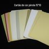 Cartão pérola cartão de cores cartão postal em branco cartão com carimbo de borracha 15*10cm cantos arredondados Papelão pérola