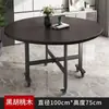 Mesa de jantar dobrável com rodas para uso doméstico, adequada para espaços pequenos, mesa redonda grande móvel, multifuncional e durável, mesa de jantar dobrável