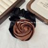Temperamento suave, terciopelo, rosa, flor, círculo intestinal, popular en Internet, nuevo temperamento, cola de melocotón baja, círculo de cabello, lazo retro, cuerda para el cabello.