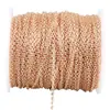 Corrente Cruzada 3*4mm Ouro KC Ouro Rosa Galvanoplastia Não Desbota Facilmente Moda