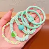 Elásticos de Cabelo Infantis Estilo Coreano Coloridos para Meninas, Cordas para Coque e Rabo de Cavalo, Elásticos Pequenos para Cabelo de Meninas, Novo Estilo de Verão