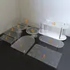 Prateleira de Acrílico para Exposição de Mesa de Sobremesas Festa de Aniversário Bandeja para Bolo Mesa de Coffee Break para Negócios Suporte para Lanches para Chá da Tarde