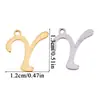 Accesorios de Joyería DIY de Acero Inoxidable de Venta Caliente Transfronteriza, Colgantes de Letras Inglesas Grandes que Conservan el Color, Dijes Decorativos para Pulsera y Collar