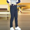 Pantalones Rectos Ajustados para Hombre 2026 Primavera y Otoño Nuevo Estilo Forrados de Polar Azul Marino de Negocios Pantalones Largos Casuales para Hombre