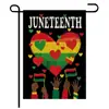 Juneteenth Corações de Amor Bandeira de Jardim Europeia e Americana do Festival de Junho Bandeira de Feriado Decoração de Jardim Bandeira Pendurada