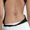 Pegatinas de Tatuaje Nuevas y Simples Transfronterizas Impermeables Femeninas de Larga Duración Estilo Ins Luna Rosa Mariposa Línea Pegatinas de Tatuaje