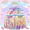 Nueva Estrella de Dibujos Animados Cultural Creativa Bolsa Sorpresa Grande Insignia de Pegatina de Alto Valor Cuaderno Bolígrafo de Gel Caja Sorpresa Portátil Paquete de Regalo