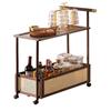 Estantería Móvil con Carrito Estante para Especias de Cocina Estante Lateral de Almacenamiento para Comedor del Hogar Gabinete Móvil Almacenamiento Multicapa