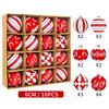 Changjin transfronteiriço 6cm16 bola de plástico galvanizado em forma de bola conjunto de bolas de Natal pintadas pingente de decoração de feriado de Natal