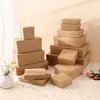 Caixa de papel kraft (tampa e base) caixa de presente lembrança caixa retangular vazia caixa de presente caixa de embalagem de presente preta personalizada