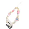 Cordão Personalizado de Gato com Contas DIY Corrente para Celular Kitty Corrente para Celular Acrílico Original Coração de Menina Círculo Menina Doce Fofa
