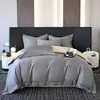 2026 Novo Modelo Algodão de Fibra Longa Algodão Puro Conjunto de Quatro Peças Bicolor Bordado Roupa de Cama de Luxo Leve - Elementos Originais