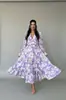 Vestido de Mujer con Estampado Bohemio de Moda de Manga Larga y Cuello en V, Nuevo Estilo 2026, Conjunto Estilo Vacaciones para Mujer