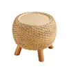 Banqueta de Rattan Feita à Mão Simples Casual Banqueta para Trocar Sapatos Banqueta para Janela de Canto Banqueta Casual Banqueta para Tatame