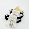 Bolsa de lona artística con cordón de 8 pulgadas en stock, bolsa de lona en blanco para graffiti, bolsa publicitaria para instituciones de formación, personalizable con diseños impresos