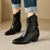 Botas de Tacón Alto con Tacón Grueso y Cierre Trasero Botines Botas Martin Botas de Jinete Europeas y Americanas 34-48deseo Botas de Comercio Exterior
