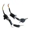 Cerradura de encendido de tres cables pequeña para caballería, conector macho y hembra, sitio de construcción, triciclo eléctrico de empuje manual, interruptor de llave de alimentación, accesorios