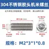 En Stock Tornillos de Acero Inoxidable 304 con Cabeza de Plástico, Tornillos para Máquina Amortiguadora, Tornillos de Cabeza de Plástico, Tornillos de Fijación con Cabeza de Nylon