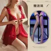 Noche Sexy Camisón con Abertura Sexy Pijama Ropa Interior Sexy Tentación Hueco Tirante Transparente Ropa de Casa