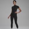 Mono de Yoga Danza Fitness Deportivo con Cremallera de Manga Corta y Pantalón Largo Hecho a Medida Transfronterizo para Amazon