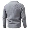 Nuevo cárdigan casual para hombre con cuello mao, nuevo cárdigan de moda, tejido de talla grande, ropa exterior para hombre, 2026