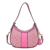Moderna 2025 Nueva Versátil Bolso de Hombro Tipo Dumpling Moda Bolso Cruzado para Mujer con Estampado de Letras y Bloques de Color Bolso de Axila