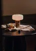 Lámpara de mesa de mármol de lujo ligero de alta gama Bulgari, modelo de diseñador para sala de estar y dormitorio, lámpara de mesa pequeña recargable, artística y conveniente