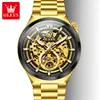 Venta al por mayor de fábrica de la marca Oris para dropshipping Reloj mecánico totalmente automático para hombre Reloj hueco para hombre Reloj luminoso para hombre