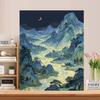 Qianli Jiangshan Estilo Antigo Pintura a Óleo Digital Feita à Mão DIY Colorir Preenchido Acrílico Óleo Pintura Decorativa para Pendurar Presente