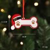 2026 Pingente de Resina de Natal para Família DIY Nome Escrito à Mão Osso de Cachorro de Natal Decoração de Árvore de Natal Personalização