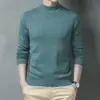 Suéteres para Hombre al por Mayor, Cuello Alto Medio, Estilo Coreano, Cuello Redondo Casual de Moda, Suéter Básico de Punto para Hombre, Fábrica de Exportación