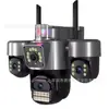 Cámara de Vigilancia V380 Tres Pantallas 360 Grados Alta Definición Impermeable Interior y Exterior Wifi Color Completo 4g