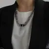 Cadena de collar con colgante de oso alfabético japonés y coreano para otoño/invierno, cadena hip-hop de estilo ins de moda para suéteres, accesorio decorativo para hombres y mujeres