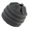 Gorro de lana tejido hueco para coleta de mujer, estilo europeo y americano, otoño e invierno, éxito en Amazon, multicolor, gorro tipo jersey sin etiqueta CC
