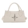 Bolso Cuadrado Pequeño Portátil Bolso de Mujer de Moda para Ir al Trabajo Texturizado para Axila Bolso de Mujer Verano 2024 Simple Estilo Occidental Bandolera de Hombro