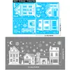 Decoraciones Navideñas Transfronterizas Reno Copo de Nieve Pegatinas Estáticas Creativas Trineo Luna Casa de Nieve Pegatinas Navideñas Mayoreo
