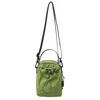 Mini bolso bandolera para niños con cierre de cordón, ligero, unisex, adecuado para salir, viajes casuales, bolsa para botella de agua de color liso