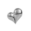 Zx0050 Broche de Acero Inoxidable con Forma de Corazón Melocotón Brillante Asimétrico Transfronterizo Diseño Personalizado Pines para Traje con Forma de Corazón Gordito