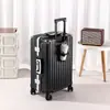 Maleta de Aluminio de una Pieza para Envío Directo con Esquina en T y Portavasos para Hombres, Maleta de Viaje con Ruedas Universales de Gran Capacidad para Mujeres, Equipaje de Mano