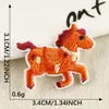 Venda Direta de Fábrica Atacado Desenho Animado Pônei Ano do Cavalo Patch Bordado Autoadesivo DIY Acessórios para Roupas Decoração Capa de Celular Patch de Tecido
