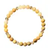 Pulseira de Cristal Amarelo com Contas, Europeia e Americana, Nova Moda, Estilo Casual Simples para o Dia a Dia, Pulseira Versátil com Cordão Elástico para Mulheres
