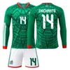 2026 México Casa Outono e Inverno Manga Longa Sem. 4 Camisa Alvarez Nº. Conjunto de Uniforme de Futebol Lozerno 22