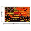 Tapiz de Fondo de Halloween Transfronterizo Hecho a Medida para Decoración de Ambiente de Fiesta de Festival al Aire Libre Banner de Tela Colgante 3X5